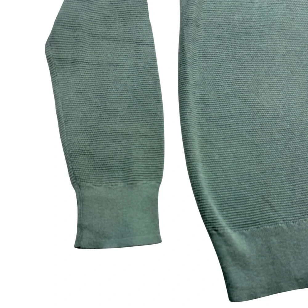 J.Crew Textured Knit Raglan Pullover Crewneck Sweater Men's M Sage Green